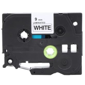 Ruban cassette compatible Brother TZE221 - noir, blanc