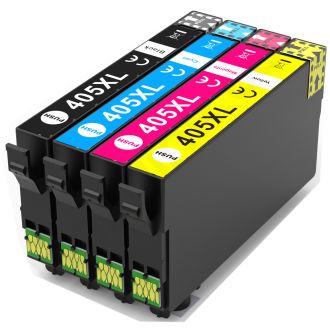 Cartouches compatibles Epson C13T05H64010 / 405 XL - multipack 4 couleurs : noire, cyan, magenta, jaune