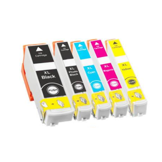 Cartouches compatibles Epson C13T33574010 / 33XL - multipack 5 couleurs : noire, cyan, magenta, jaune