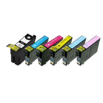 Cartouches compatibles Epson C13T37984010 / 378XL - multipack 6 couleurs : noire, cyan, magenta, jaune
