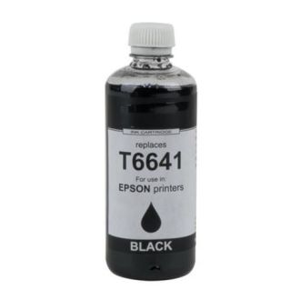 Bouteille d&#039;encre compatible Epson C13T66414A / T6641 - noire