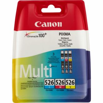 Cartouches d'origines Canon 4541B009 / CLI-526 - multipack 3 couleurs : cyan, magenta, jaune