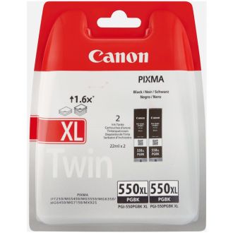 Cartouche d'origine Canon 6431B005 / PGI-550 PGBKXL - noire - pack de 2