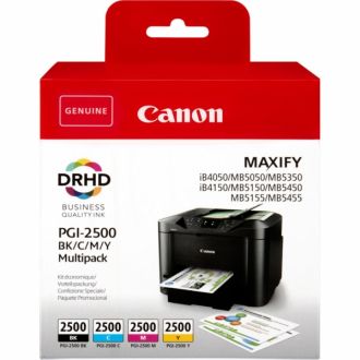 Cartouches d'origines Canon 9290B004 / PGI-2500 BKCMY - multipack 4 couleurs : noire, cyan, magenta, jaune