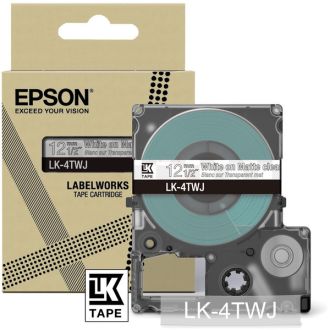 Ruban cassette d'origine Epson C53S672068 / LK-4TWJ - transparent, blanc