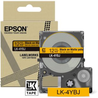 Ruban cassette d'origine Epson C53S672074 / LK-4YBJ - noir, jaune