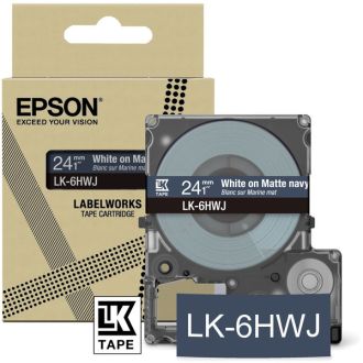 Ruban cassette d'origine Epson C53S672086 / LK-6HWJ - bleu, blanc