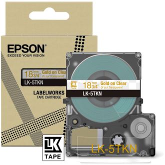 Ruban cassette d'origine Epson C53S672097 / LK-5TKN - transparent, or