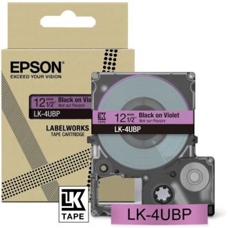 Ruban cassette d'origine Epson C53S672101 / LK-4UBP - noir, violet