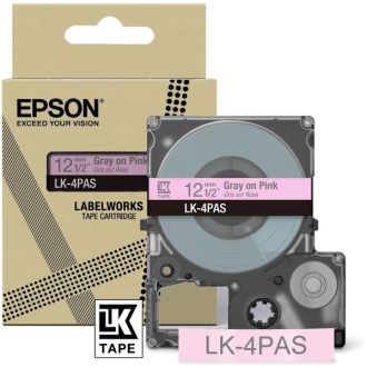 Ruban cassette d'origine Epson C53S672103 / LK-4PAS - gris, rose