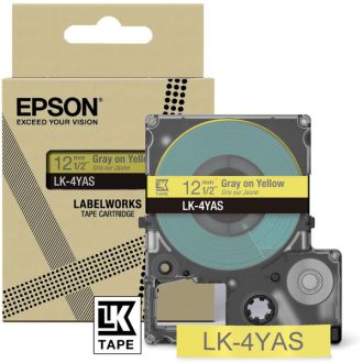 Ruban cassette d'origine Epson C53S672104 / LK-4YAS - gris, jaune