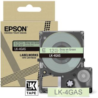 Ruban cassette d'origine Epson C53S672105 / LK-4GAS - gris, vert