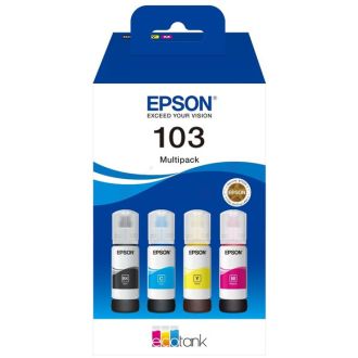 Cartouches d'origines Epson C13T00S64A / 103 - multipack 4 couleurs : noire, cyan, magenta, jaune