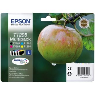 Cartouches d'origines Epson C13T12954010 / T1295 - multipack 4 couleurs : noire, cyan, magenta, jaune