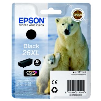 Cartouche d'origine Epson C13T26214010 / 26XL - noire