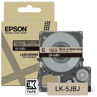 Ruban cassette d'origine Epson C53S672091 / LK-5JBJ - noir