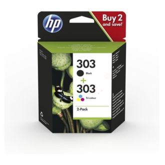 Cartouches d'origines HP 3YM92AE / 303 - multipack 2 couleurs : noire, multicouleur