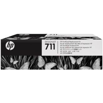 Tête d&#039;impression d'origine HP C1Q10A / 711 - multipack 4 couleurs : noire, cyan, magenta, jaune