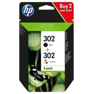 Cartouches d'origines HP X4D37AE / 302 - multipack 2 couleurs : noire, multicouleur