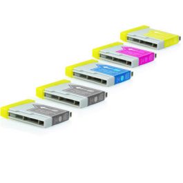 Cartouches compatibles Brother LC1000VALBP - multipack 4 couleurs : noire, cyan, magenta, jaune