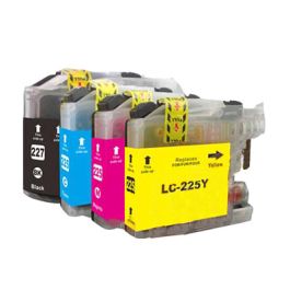 Cartouches compatibles Brother LC227XLVALBP - multipack 4 couleurs : noire, cyan, magenta, jaune