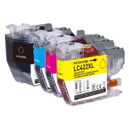 Cartouches compatibles Brother LC422XLVAL - multipack 4 couleurs : noire, cyan, magenta, jaune
