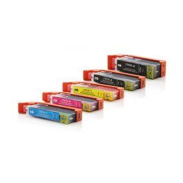 Cartouches compatibles Canon 6509B008 / CLI-551 - multipack 4 couleurs : noire, cyan, magenta, jaune