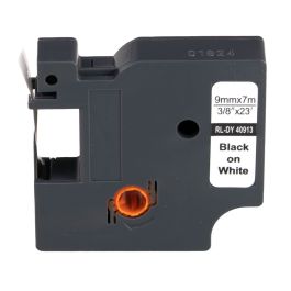 Ruban cassette compatible Dymo 40913 / S0720680 - noir, blanc