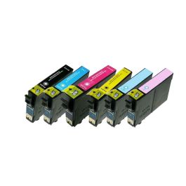 Cartouches compatibles Epson C13T24384011 / 24XL - multipack 6 couleurs : noire, cyan, magenta, jaune