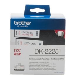Ruban cassette d'origine Brother DK22251 - noir, rouge, blanc