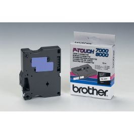 Ruban cassette d'origine Brother TX221 - noir, blanc