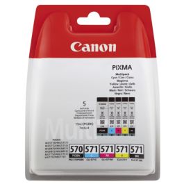 Cartouches d'origines Canon 0318C004 / PGI-570 CLI-571 - multipack 5 couleurs : noire, cyan, magenta, jaune