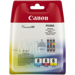 Cartouches d'origines Canon 0621B029 / CLI-8 - multipack 3 couleurs : cyan, magenta, jaune