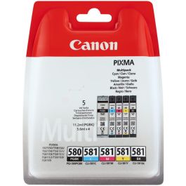Canon cartouches d'origines 2024 C 006 / PGI-580 CLI-581 - multipack 5 couleurs : noire, cyan, magenta, jaune