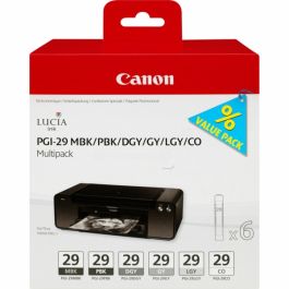 Cartouches d'origines Canon 4868B018 / PGI-29 - multipack 6 couleurs : noire, grise