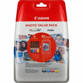 Cartouches d'origines Canon 6508B005 / CLI-551 - multipack 4 couleurs : noire, cyan, magenta, jaune