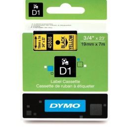 Ruban cassette d'origine Dymo 45808 / S0720880 - noir, jaune