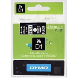 Ruban cassette d'origine Dymo 53721 / S0721010 - noir, blanc