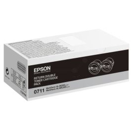 Toner d'origine Epson C13S050711 / 0710 - noir - pack de 2