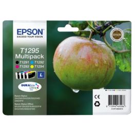 Cartouches d'origines Epson C13T12954022 / T1295 - multipack 4 couleurs : noire, cyan, magenta, jaune
