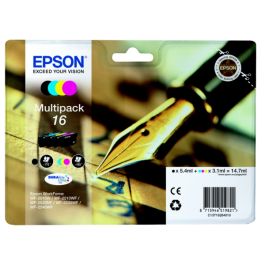 Cartouches d'origines Epson C13T16264010 / 16 - multipack 4 couleurs : noire, cyan, magenta, jaune