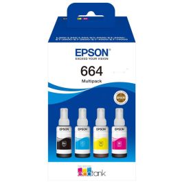 Epson cartouches d'origines C 13 T 664640 / 664 - multipack 4 couleurs : noire, cyan, magenta, jaune