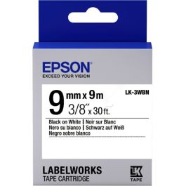 Ruban d'origine Epson C53S653003 / LK-3WBN - noir, blanc