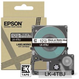Ruban cassette d'origine Epson C53S672065 / LK-4TBJ - noir, transparent