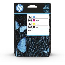 HP cartouches d'origines 6ZC70AE / 963 - multipack 4 couleurs : noire, cyan, magenta, jaune