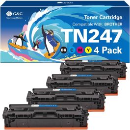 Toners hauts de gamme compatibles Brother TN247CMYK - multipack 4 couleurs : noir, cyan, magenta, jaune