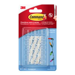 3M Command Clip décoratif, plastique, taille XS, transparent