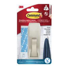 3M Command Crochet pour salle de bain métal "Modern", argent