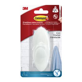 3M Command Crochet pour salle de bain, plastique, blanc