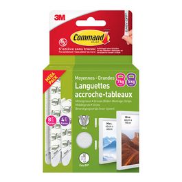 3M Command Languettes de fixation pour cadres, multipack M/L